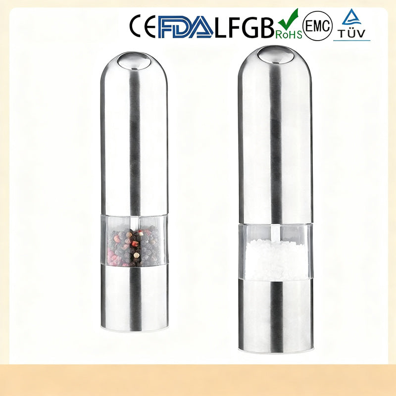 Elektrische Gewürzmühle Edelstahl, aufladbar