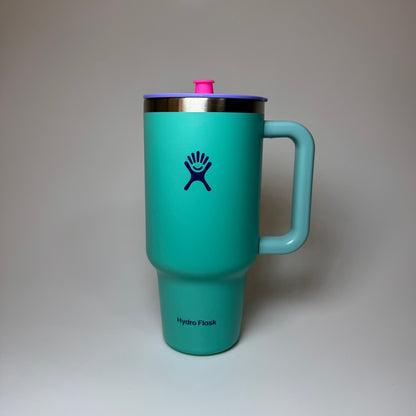 Isolierbecher 946 ml, Edelstahl, mit Henkel und Strohhalm