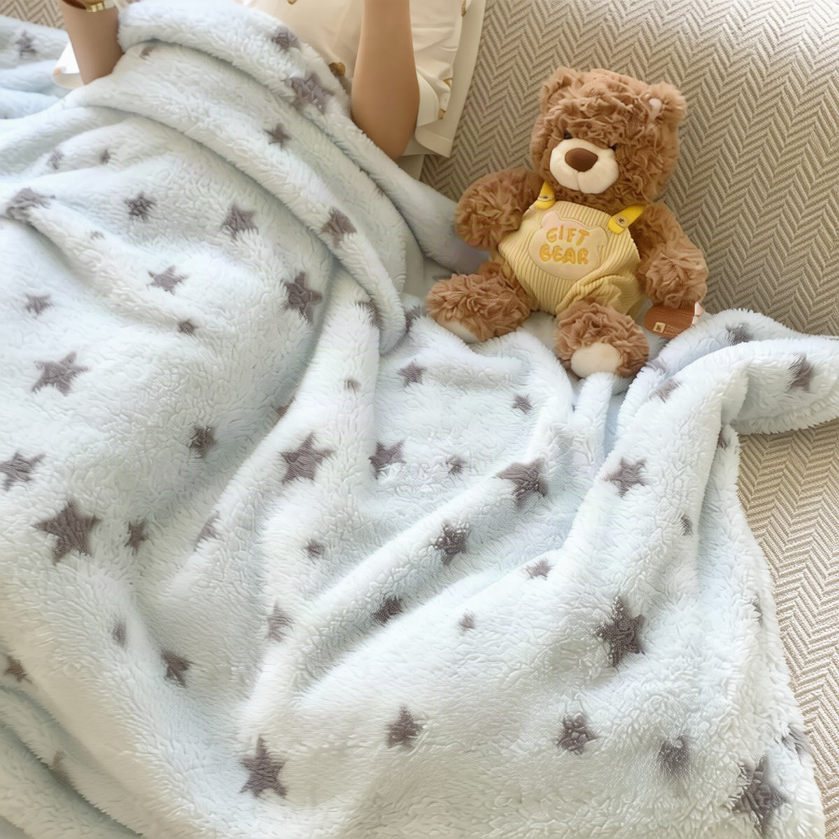 Fleece-Wolldecke aus Polyester, 75–150 cm