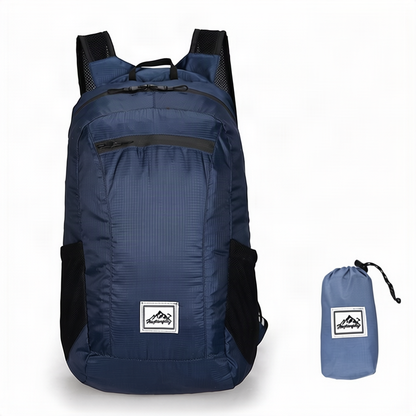 Faltbarer Reiserucksack ultraleicht – Polyester, 20 L, für Laptop bis 12 Zoll, Reisen & Wandern