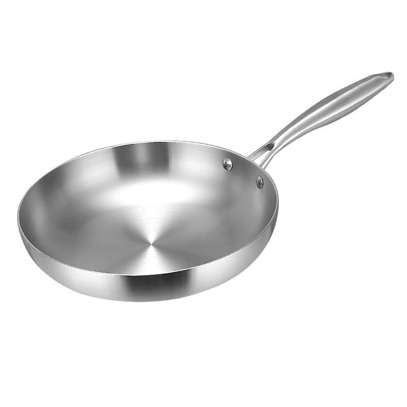 Bratpfanne Edelstahl mit Glassdeckel, 3-schichtig