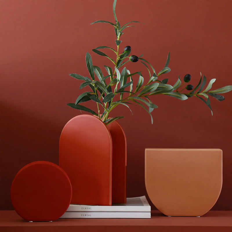 Keramik-Blumenvase, Nordisches Design