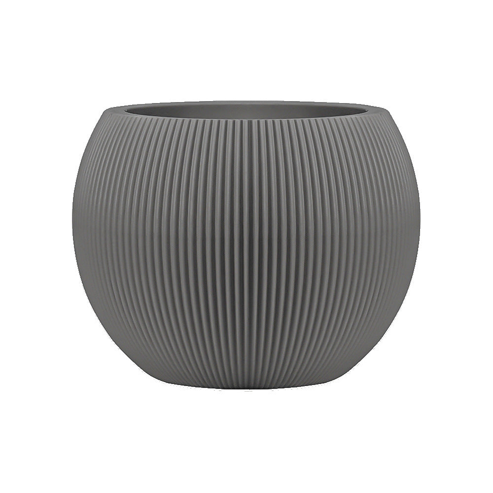 Keramikblumenvase, Landhausstil, Webstruktur