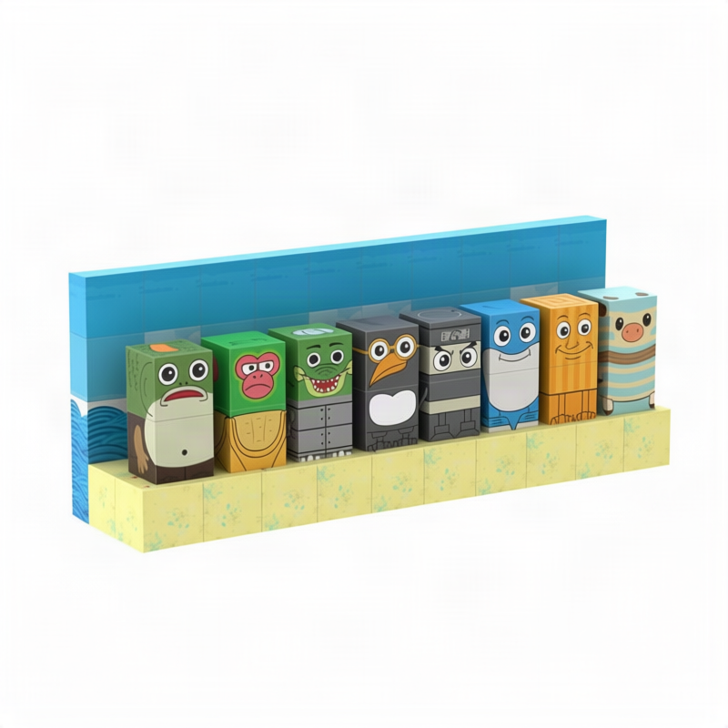 Magnetische Bausteine, Domino-Stil