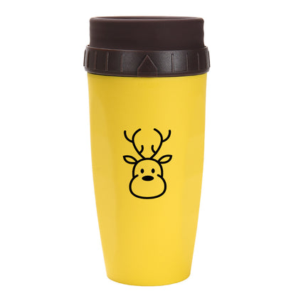 Tragbarer Trinkbecher mit Strohhalm, 300 ml