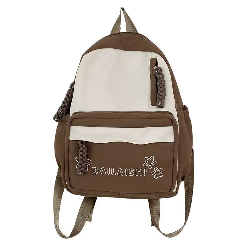 Nylon-Rucksack, atmungsaktiv, Uni-Farben
