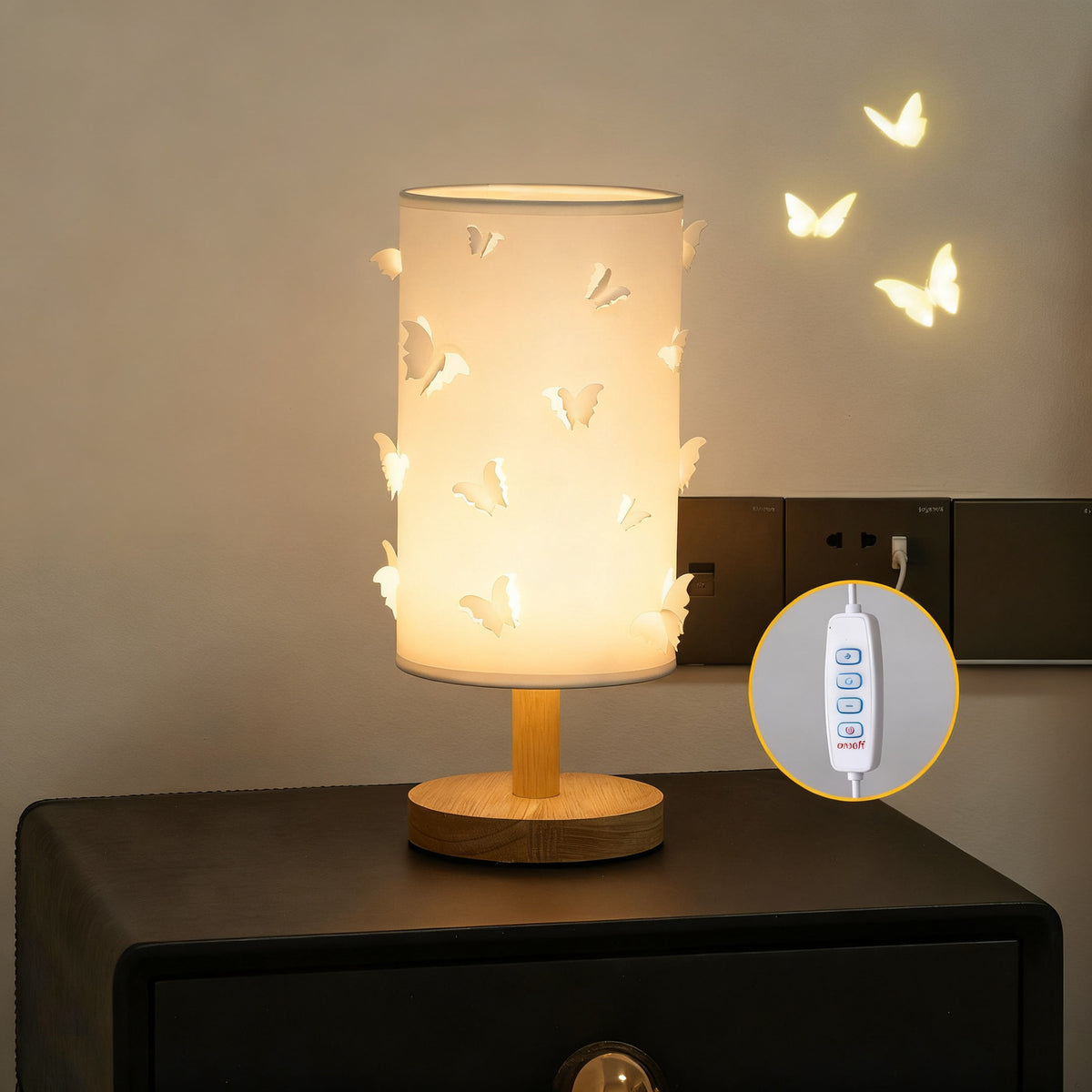 LED-Schmetterlingslampe mit Dimmfunktion, Modell 016
