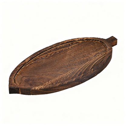 Holz-Serviertablett, Blattform, neuchinesisches Design