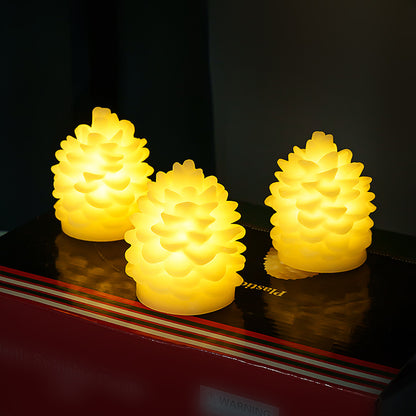 LED-Kerze in Tannenzapfen-Form