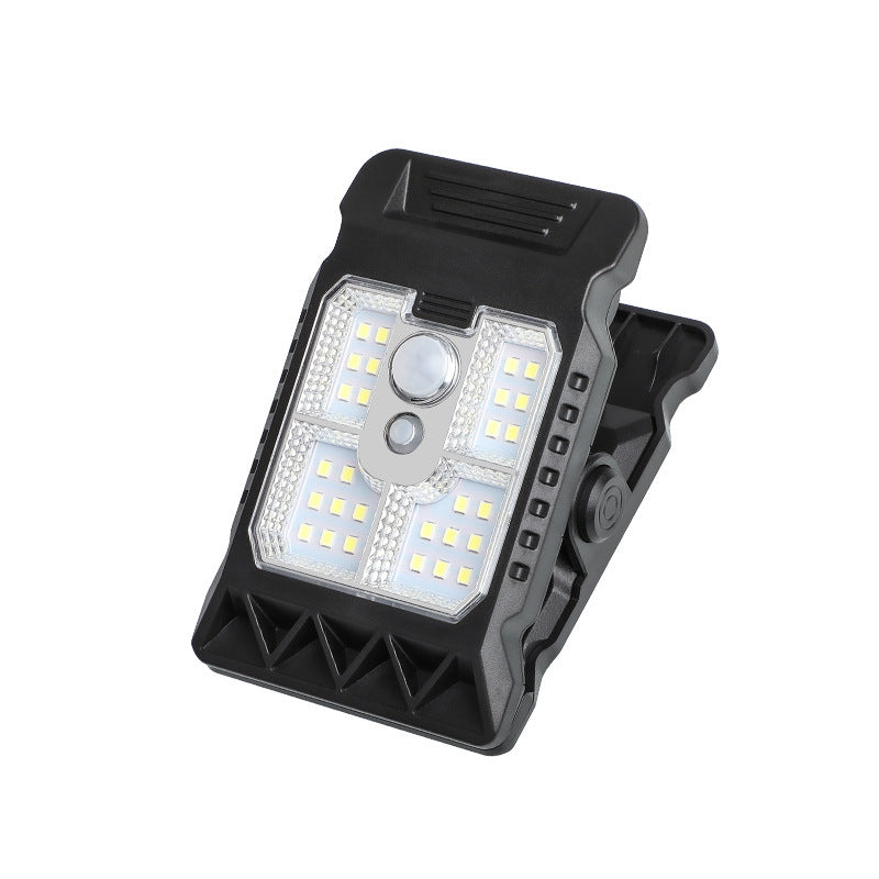 Solar-Klemmleuchte, LED oder COB, weiß