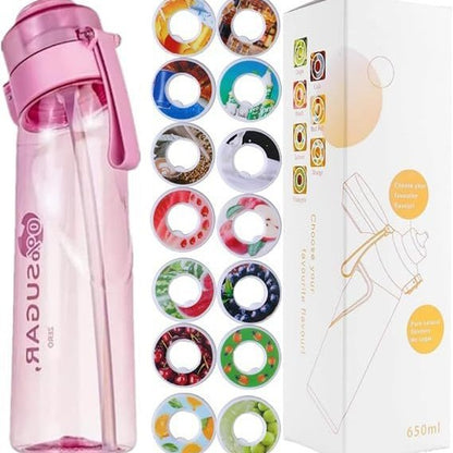Sporttrinkflasche 650ml mit Geschmacksringen aus Tritan