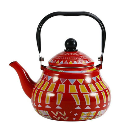 Emaillierte Kanne aus Edelstahl, 1,5–2,5 L