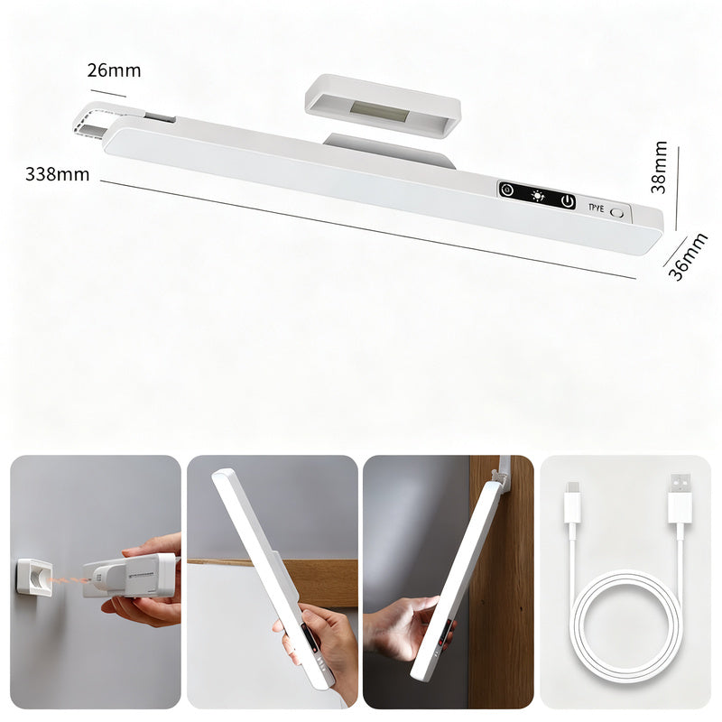 LED-Schreibtischlampe mit Magnethalterung