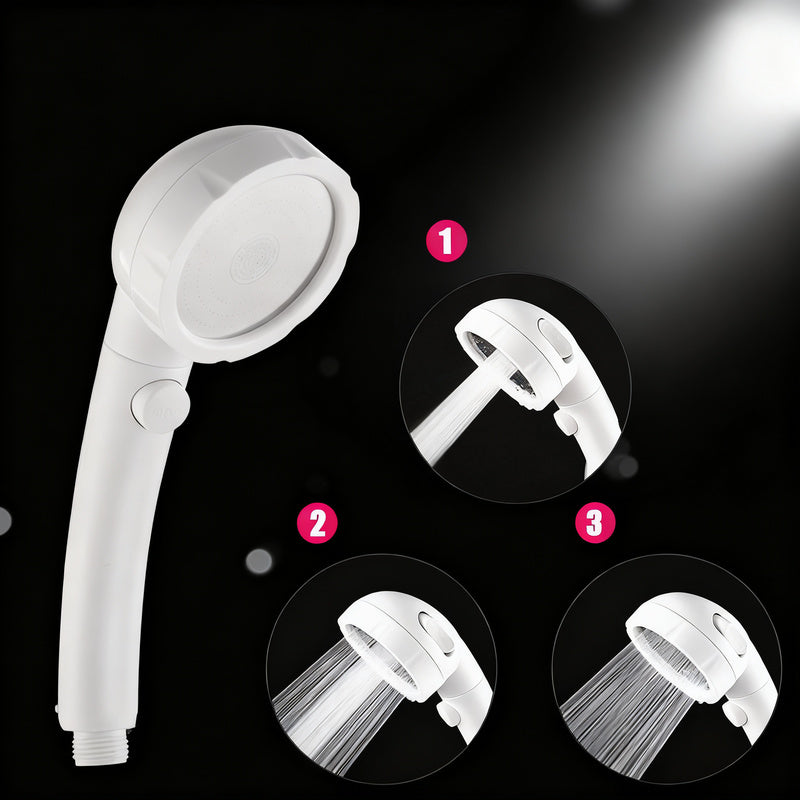 Handbrause mit 3 Strahlarten und Stopp-Funktion