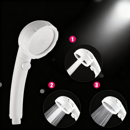 Handbrause mit 3 Strahlarten und Stopp-Funktion