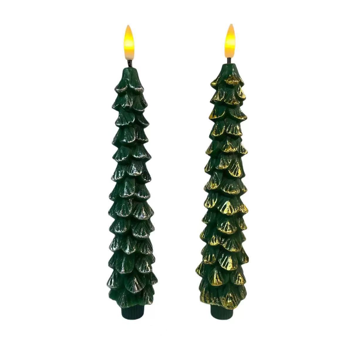 LED-Weihnachtskerze aus Wachs, 4,5 cm × 25 cm