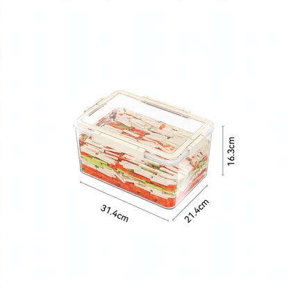 Luftdichte Frischebox aus Kunststoff, rechteckig
