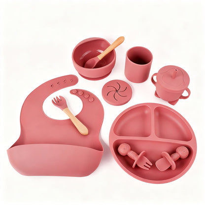 Kindergeschirr-Set aus Silikon, 6-teilig