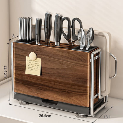 Messerhalter und Besteckständer, Holzoptik