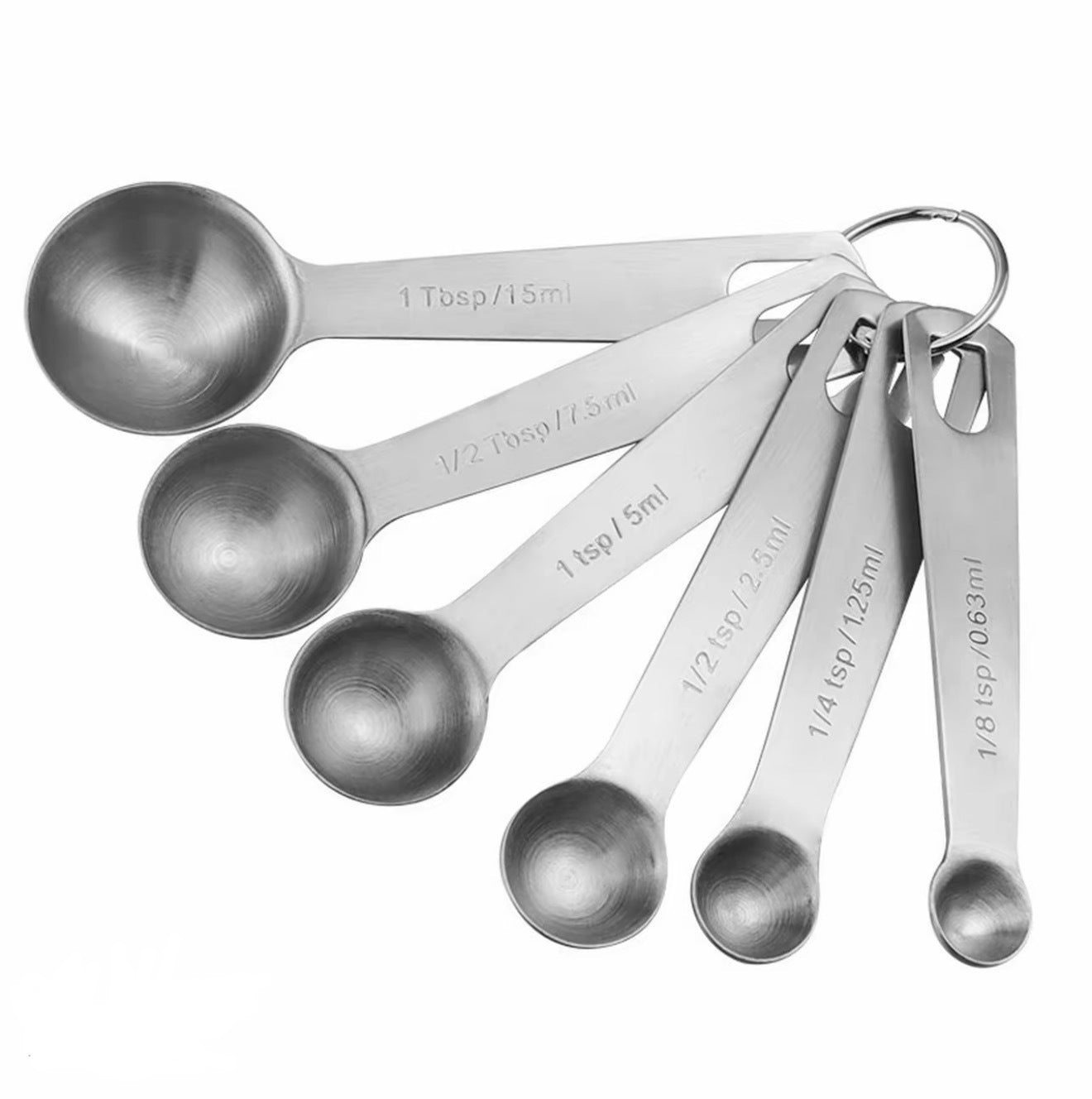 Edelstahl-Messlöffel und Messbecher-Set, 6-teilig