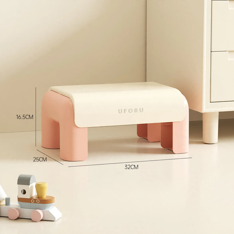 Toilettenhocker aus Kunststoff, platzsparend