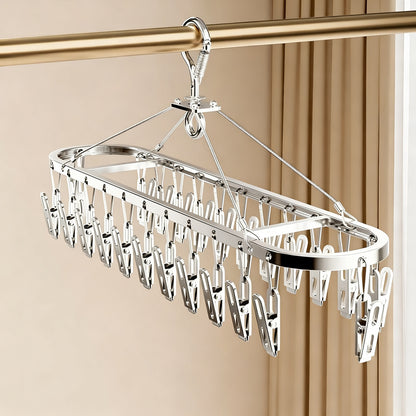 Wäscheständer aus Aluminium mit Klammern