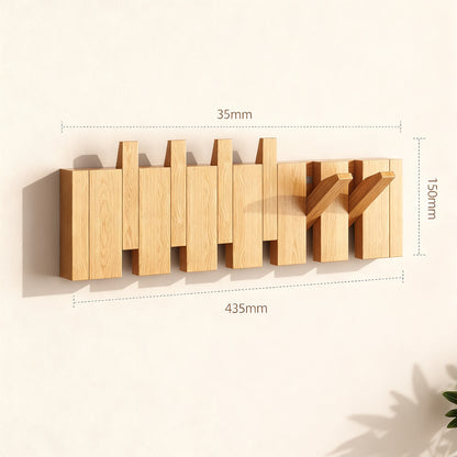 Holz-Wandgarderobe aus Buche, 3–12 Haken