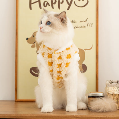 Fleece-Pullover mit Uhr-Motiv für Katzen und kleine Hunde