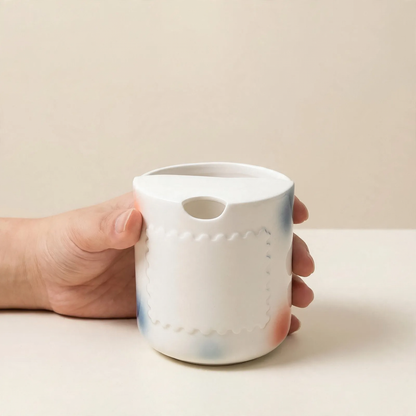 Handbemalte Keramiktasse, 460 ml