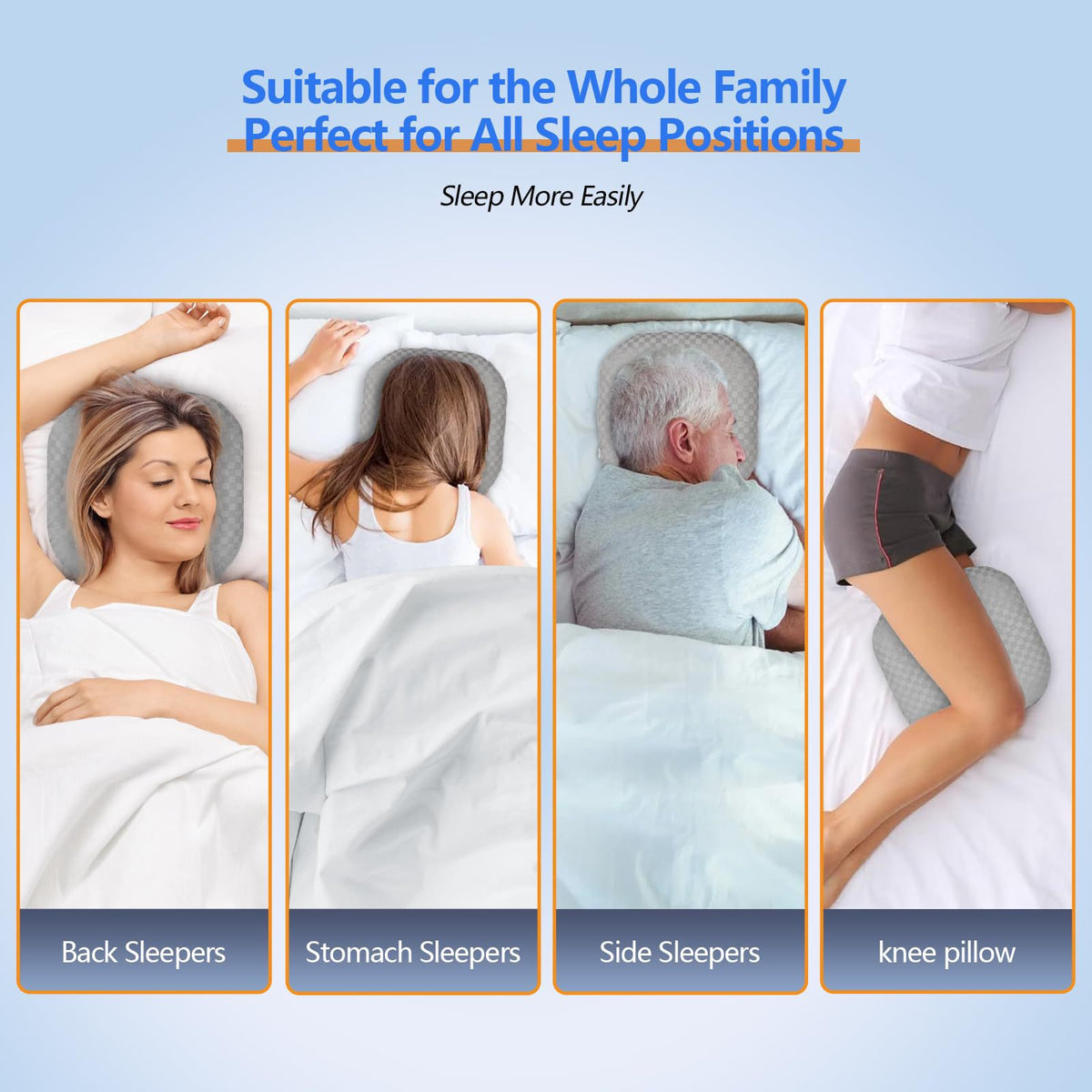 Ohrkissen mit Ohrausschnitt, 44×32×10 cm