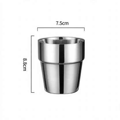 Doppelwandiger Edelstahlbecher, 175–260 ml