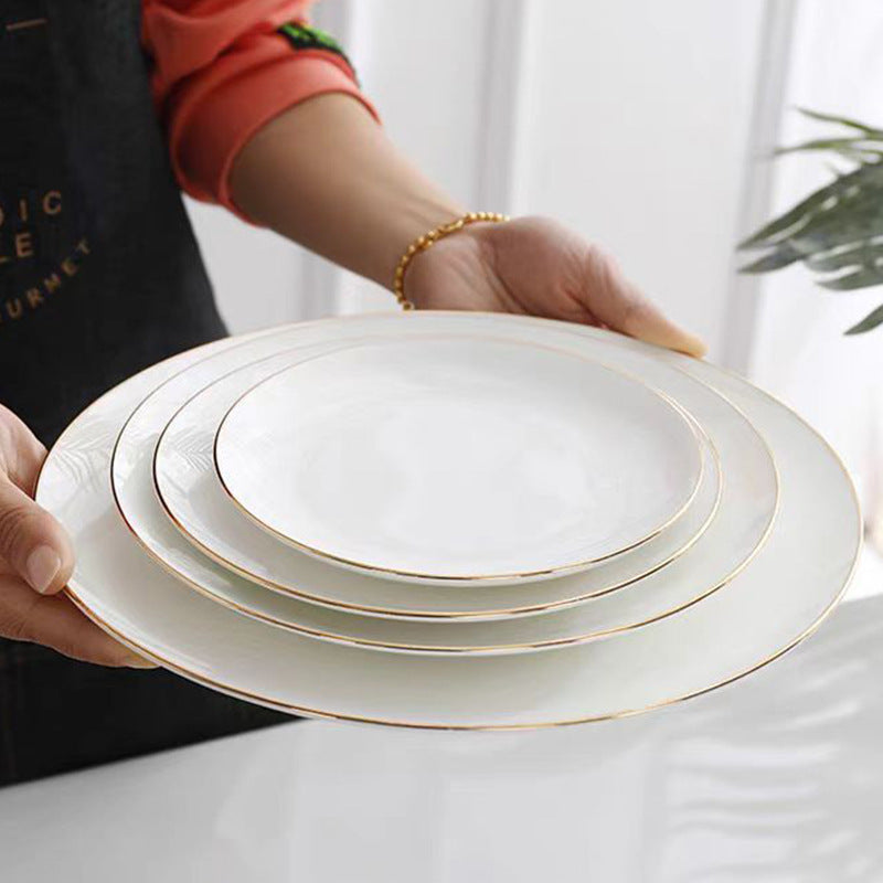 Porzellangeschirr mit Goldrand, 25-teilig