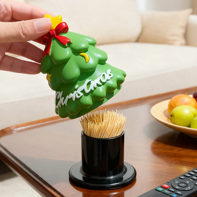 Zahnstocher-Behälter, Weihnachtsbaum-Form