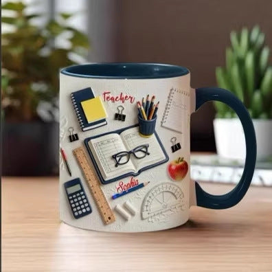Keramik-Kaffeetasse mit Motiv, 301-400ml