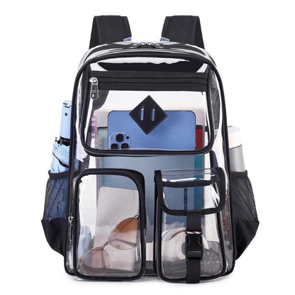Rucksack aus Nylon, transparent, bis 15 Zoll, strapazierfähig