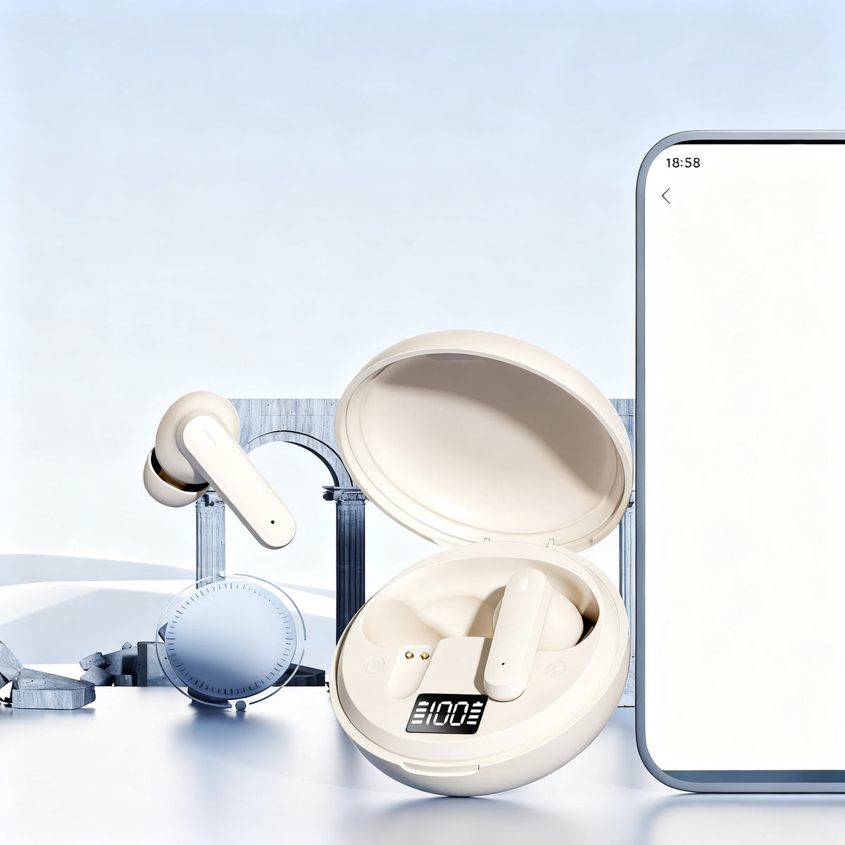 Kabellose Bluetooth-Ohrhörer mit Sprachsteuerung