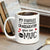 Keramik-Kaffeebecher mit Spruch, 301–400 ml