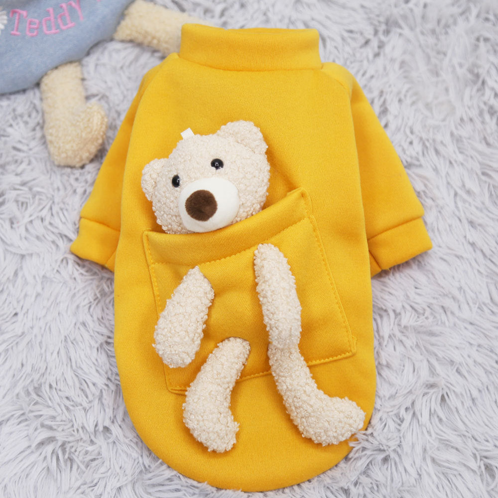 Fleece-Pullover für kleine Hunde und Katzen mit Streifenmuster