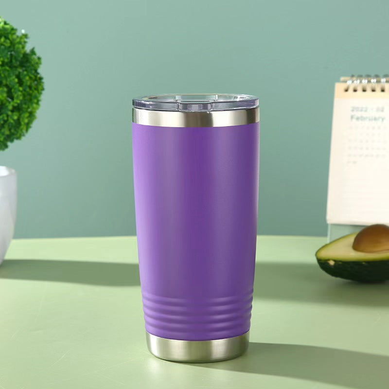 Isolierbecher aus Edelstahl, 20 oz, mit Deckel