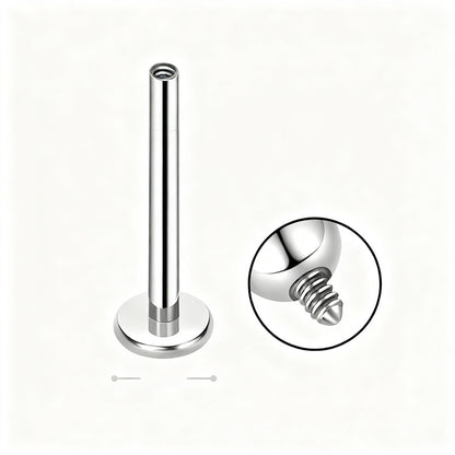 Titan-Piercingstab mit Innengewinde