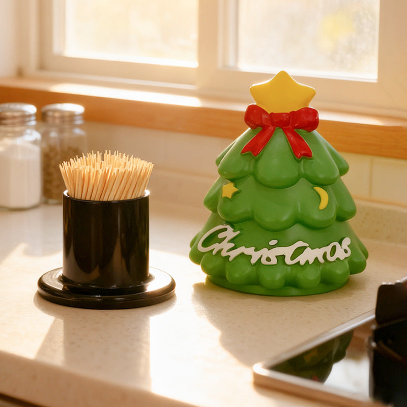Zahnstocher-Behälter, Weihnachtsbaum-Form
