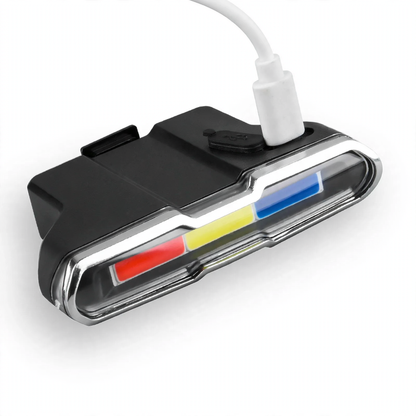 Fahrrad-Rücklicht dreifarben, USB-Ladung, wasserdicht