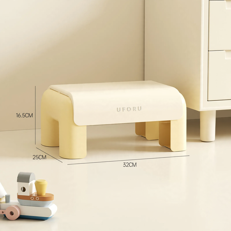 Toilettenhocker aus Kunststoff, platzsparend