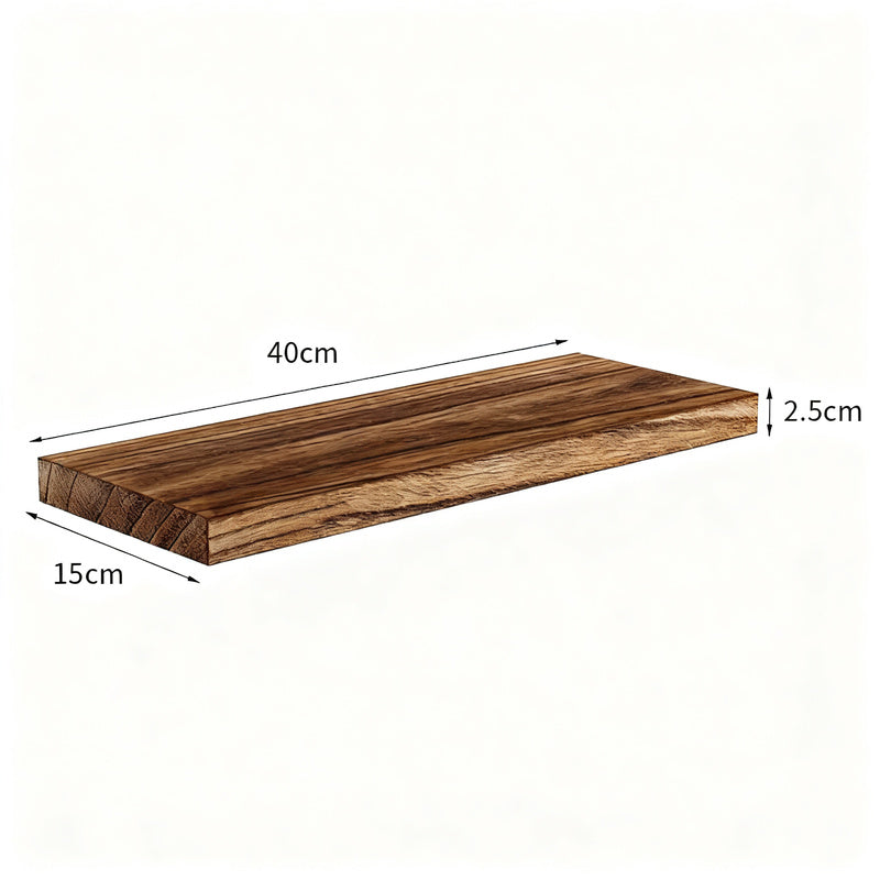 Wandregal aus Holz, schwebend