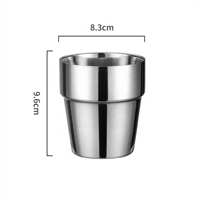 Doppelwandiger Edelstahlbecher, 175–260 ml