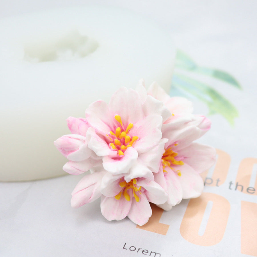 Silikonform Kirschblüte für Kerzen und Seifen