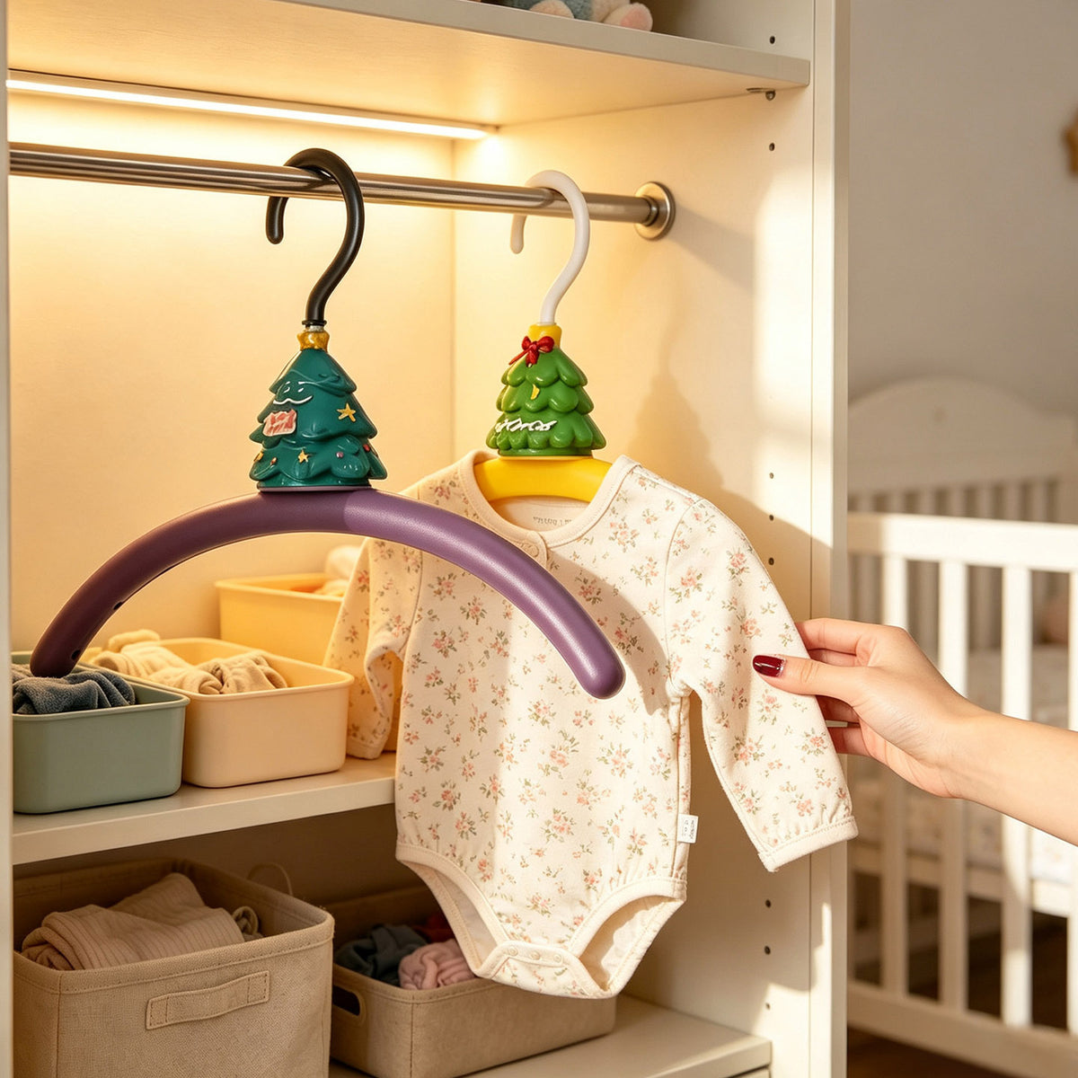 Kleiderbügel, Weihnachtsbaum-Form, rutschfest, ABS