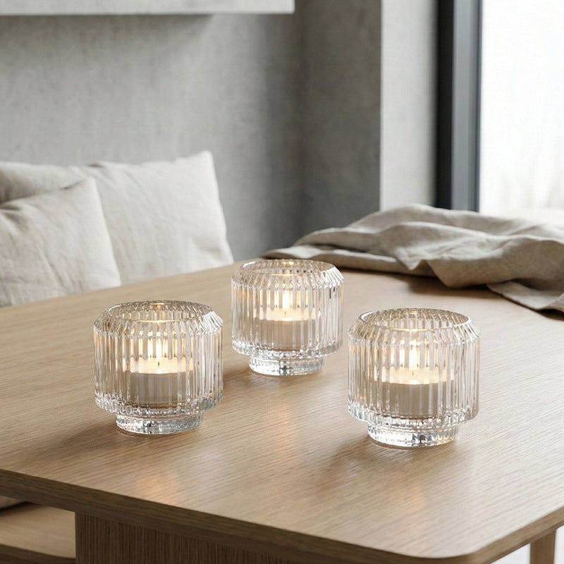 Glas-Kerzenständer, europäischer Stil, zwei Funktionen
