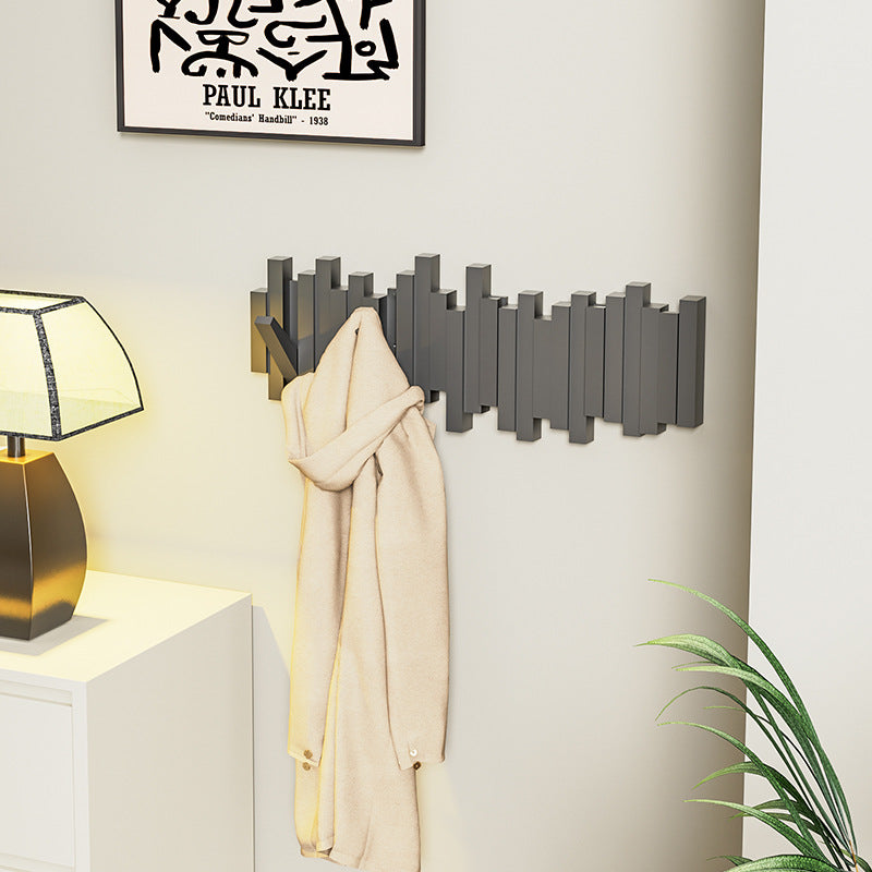 Wandgarderobe mit Klaviertasten-Design, klappbar