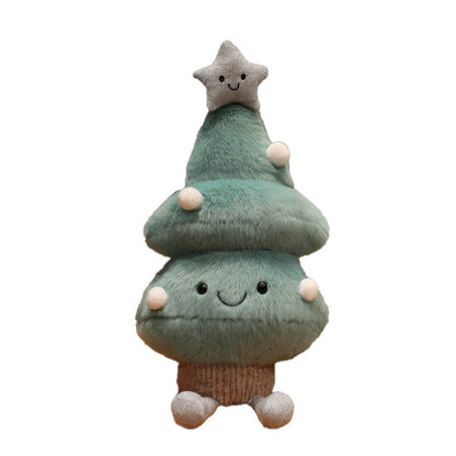 Weihnachtsplüschtiere, Weihnachtsbaum und Schneeflocke